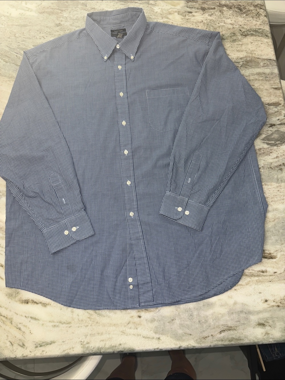 Saddlebred Blue Gingham Button-Down Shirt